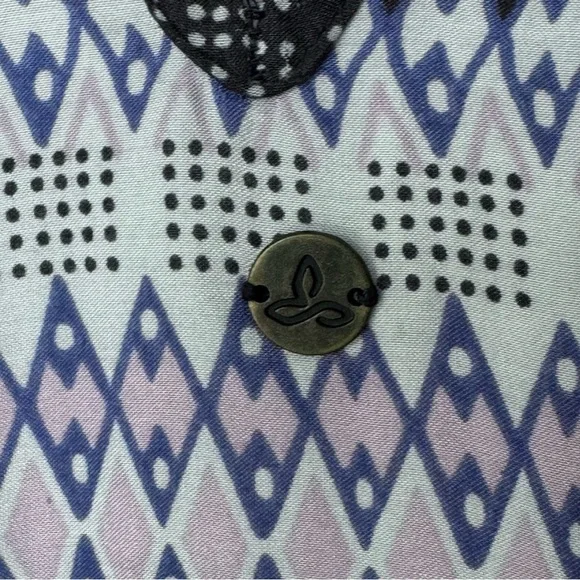 Prana Nari Tribal Ikat Printed Blue Midi Sundress Size Small - Picture 7 of 16